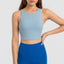 LuLu Logo Women FLAME Crop Tank Top Bra High Neck Sport Top with Built in Bra