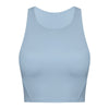 LuLu Logo Women FLAME Crop Tank Top Bra High Neck Sport Top with Built in Bra
