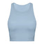 LuLu Logo Women FLAME Crop Tank Top Bra High Neck Sport Top with Built in Bra
