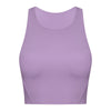 LuLu Logo Women FLAME Crop Tank Top Bra High Neck Sport Top with Built in Bra