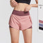 Women Elastic Waist Shorts with Liner Yoga Shorts