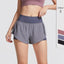 Women Elastic Waist Shorts with Liner Yoga Shorts
