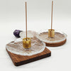 Activesale 2Pack Home Decor& SPA Glass Glacier Incense Holder for Sticks